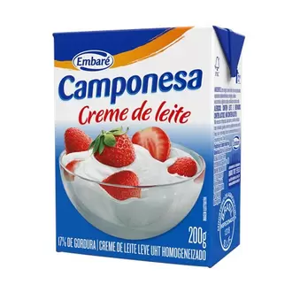 Oferta de Creme de Leite Camponesa 17% 200g por R$4,39 em Supermercado Padrão