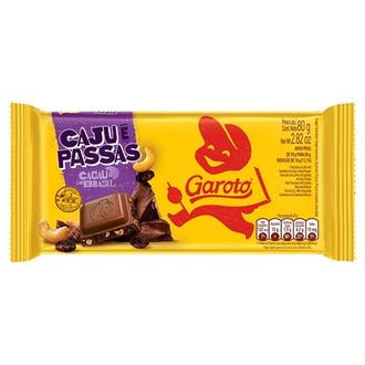 Oferta de Barra de Chocolate Caju Passas Garoto 80G por R$5,33 em Supermercado Precito