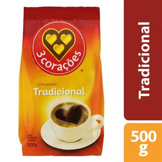 Oferta de Café Torrado e Moído Tradicional 3 Corações 500G por R$13,89 em Supermercado Precito