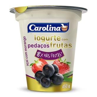 Oferta de Iogurte com Pedaços de Frutas Blueberry/Morango Carolina 450G por R$7,47 em Supermercado Precito