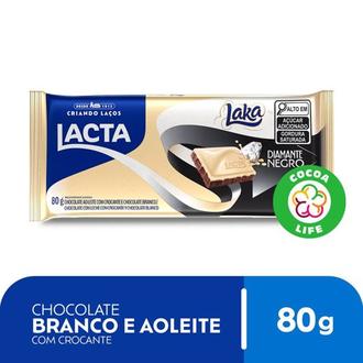 Oferta de Chocolate Branco e Ao Leite Diamante Negro Laka Lacta 80g por R$4,8 em Supermercado Precito