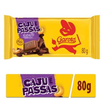 Oferta de Barra de Chocolate Caju Passas Garoto 80g por R$5,33 em Supermercado Precito