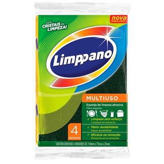 Oferta de Esponja Multiuso Limpeza Pesada Limppano Pacote 4Un por R$4,26 em Supermercado Precito