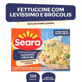 Oferta de Fettuccine Com Levíssimo E Brócolis Seara 350g por R$5,33 em Supermercado Precito