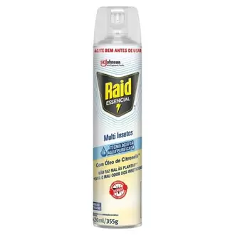 Oferta de Inseticida Aerossol Multi-insetos Óleo de Citronela Essencial Frasco Raid 420ml por R$18,17 em Supermercado Precito