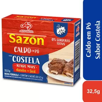 Oferta de Caldo em Pó Costela Sazón Ajinomoto 32,5g por R$2,02 em Supermercado Precito