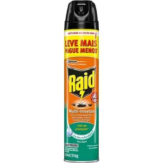 Oferta de Inseticida Aerossol Multi-Insetos Base Água Eucalipto Raid 420Ml Leve Mais Pague Menos por R$18,17 em Supermercado Precito