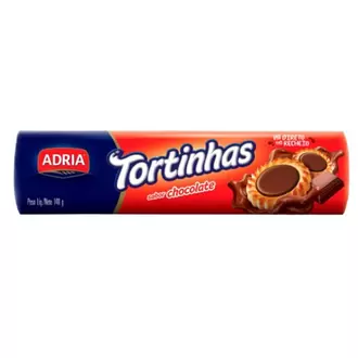 Oferta de Biscoito Sabor Chocolate Tortinhas Adria 140g por R$3,52 em Supermercado Precito