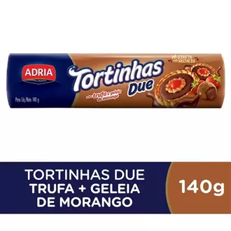 Oferta de Biscoito Tortinhas Due Trufa com Geleia de Morango Adria 140G por R$3,52 em Supermercado Precito