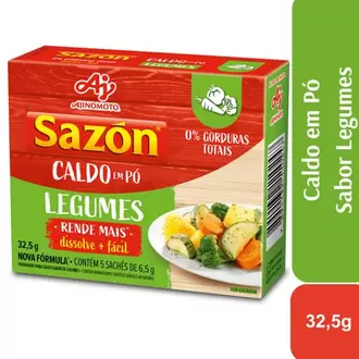 Oferta de Tempero Caldo de Legumes Sazon Ajinomoto 32,5g por R$2,02 em Supermercado Precito