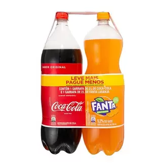 Oferta de Kit 1 Coca-Cola Original + 1Fanta Laranja 2l por R$17,1 em Supermercado Precito