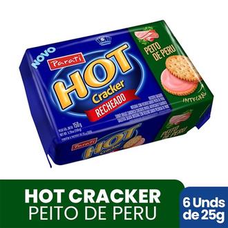 Oferta de Biscoito Salgado Recheado Hot Cracker Peito de Peru Integral Parati 150G por R$4,49 em Supermercados Andreazza
