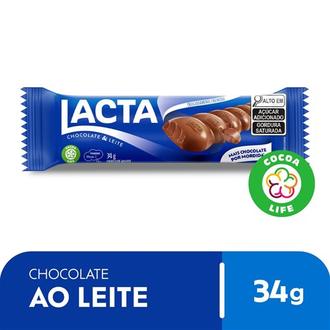 Oferta de Chocolate Ao Leite Lacta 34G por R$2,99 em Supermercados Andreazza
