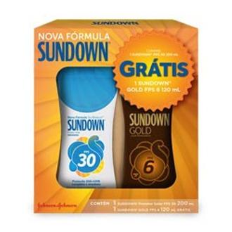 Oferta de Kit Protetor Solar Sundown Fps 30 200Ml + Grátis Loção Bronzeadora Fps 6 120Ml por R$39,9 em Supermercados Andreazza
