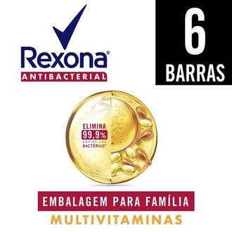 Oferta de Sabonete em Barra Antibacterial Multivitaminas Rexona 84G com 6Un por R$14,9 em Supermercados Andreazza
