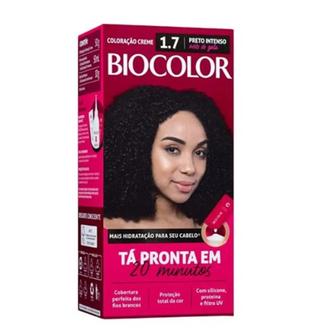 Oferta de Mini Kit Coloração Capilar Preto Intenso 1.7 Biocolor por R$10,99 em Supermercados Andreazza