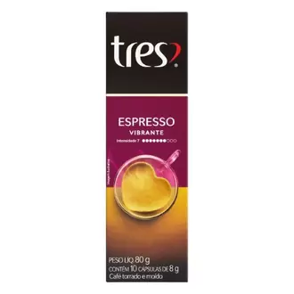 Oferta de Capsula de Café Espresso Vibrante 3 Corações Com 10un por R$15,99 em Supermercados Andreazza