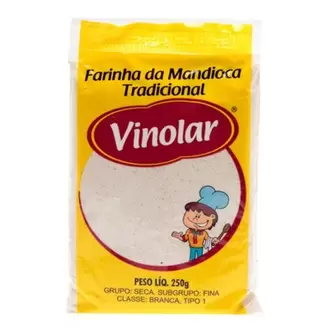 Oferta de Farinha de Mandioca Vinolar Torrada 250G por R$2,99 em Supermercados Andreazza