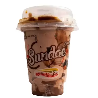 Oferta de Sorvete Sorvelandia Sundae Chocolate Embalagem 86g por R$5,99 em Supermercados Andreazza