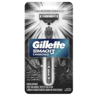 Oferta de Aparelho de Barbear Recarregável Mach3 Carbono Gillette por R$19,9 em Supermercados Andreazza