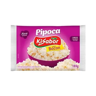 Oferta de Milho de Pipoca Para Micro-Ondas Sabor Bacon Kisabor 100g por R$2,49 em Supermercados Andreazza