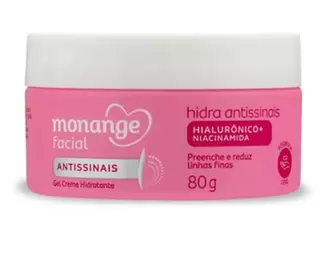 Oferta de Creme Hidratante Hidratante Facial em Gel Hidra Antissinais Monange 80g por R$21,9 em Supermercados Andreazza