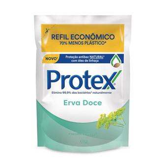 Oferta de Sabonete Líquido Antibacteriano Erva Doce Protex Refil 200Ml por R$8,89 em Supermercados Joanin