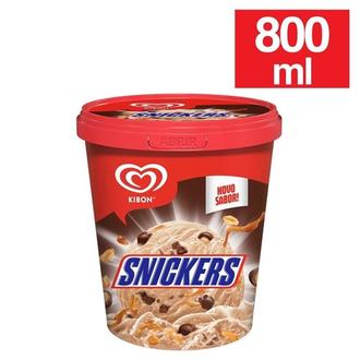Oferta de Sorvete Snickers Kibon 800Ml por R$24,9 em Supermercados Joanin