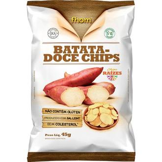 Oferta de Batata Doce Chips Fhom Pacote 45G por R$8,99 em Supermercados Joanin