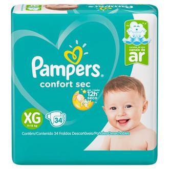 Oferta de Fralda Descartável Infantil Pampers Confort Sec Xg por R$59,99 em Supermercados Joanin