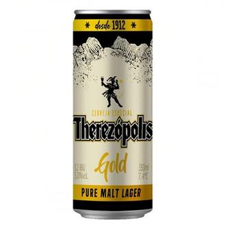Oferta de Cerveja Lager Puro Malte Gold Therezópolis 350ml por R$2,99 em Supermercados Joanin