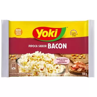 Oferta de Pipoca Micro Yoki Popcorn 100g Bacon por R$3,56 em Supermercados Joanin