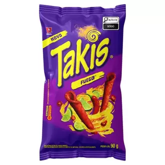 Oferta de Salgadinho Sabor Milho Fuego Takis 90g por R$7,13 em Supermercados Joanin