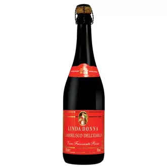 Oferta de Vinho Frisante Italiano Linda Donna Lambrusco Tinto Garrafa 750Ml por R$30,5 em Supermercados Joanin