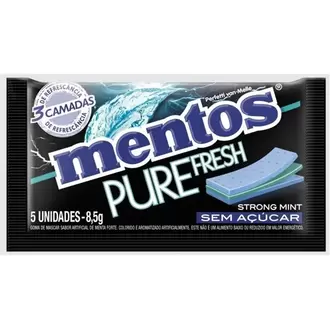 Oferta de Goma de Mascar sem Açúcar Mentos 3 Camadas Strong Mint 8,5G 5 Unidades por R$2,59 em Supermercados Joanin