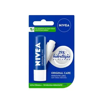 Oferta de Hidratante Labial Original Care Nivea 4,8g por R$17,67 em Supermercados Joanin