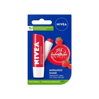 Oferta de Hidratante Labial Morango Shine Nivea 4,8g por R$17,67 em Supermercados Joanin