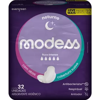 Oferta de Absorvente Suave com Abas Intenso Modess 32un por R$15,59 em Supermercados Joanin