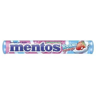 Oferta de Bala Mastigável Mentos Morango e Yogurt 37,5g por R$2,59 em Supermercados Joanin