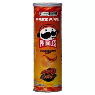 Oferta de Batata Frita Sabor Costelinha Hot Free Fire Pringles 105g por R$10,39 em Supermercados Joanin