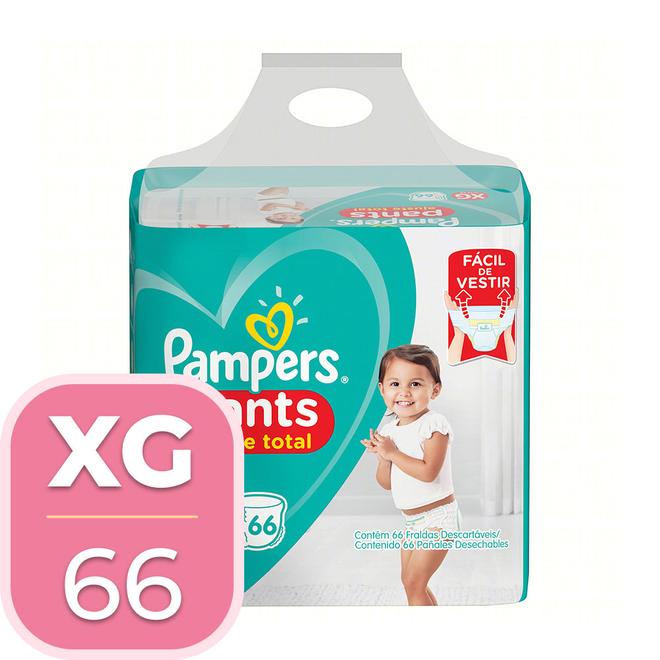 Oferta de Fralda Pampers Pants Ajuste Total Hiper XG 66 Unidades por R$112,9 em Supermercados Mateus