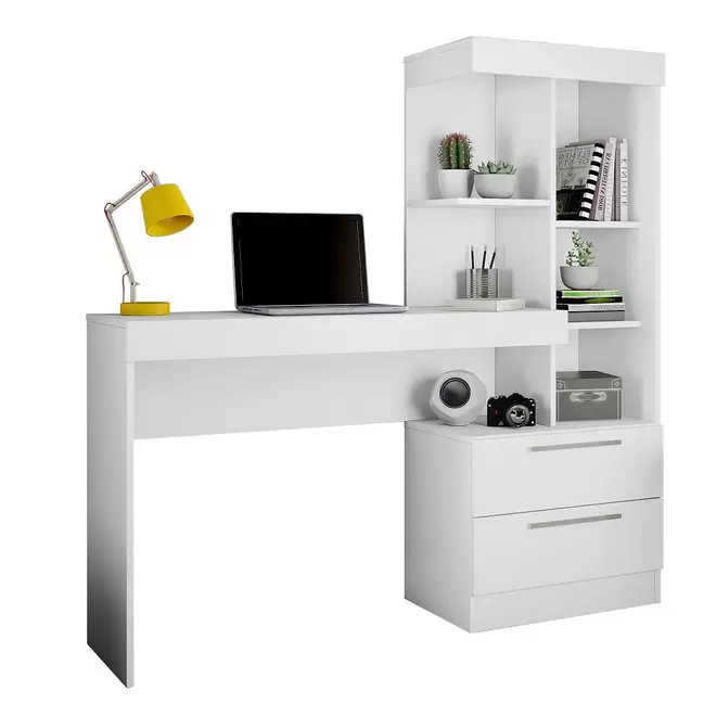 Oferta de Escrivaninha Office NT2010 Notável Flex Branco/Rosa por R$329 em Supermercados Mateus