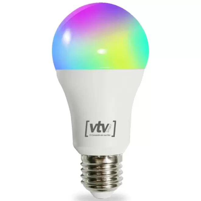 Oferta de Smart Lâmpada Inteligente VTV RGB Multicores 10W por R$39 em Supermercados Mateus