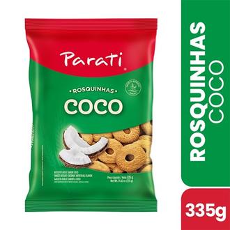 Oferta de Biscoito Doce Rosca de Coco Parati 335G por R$5,49 em Supermercados Myatã