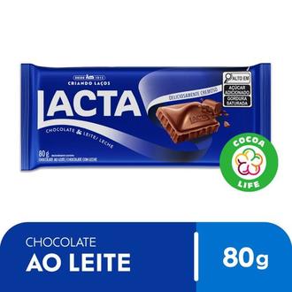 Oferta de Chocolate Ao Leite Lacta 80 g por R$5,49 em Supermercados Myatã
