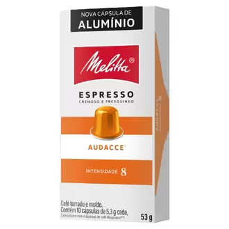 Oferta de Café em Cápsula Torrado e Moído Audacce Espresso Melitta 53G 10Un por R$22,99 em Supermercados Myatã