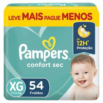 Oferta de Fralda Descartável Confort Sec Xg Pampers com 54un Leve Mais Pague Menos por R$89,99 em Supermercados Myatã