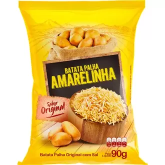 Oferta de Batata Palha Sabor Original com Sal Amarelinha 90G por R$4,49 em Supermercados Myatã