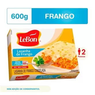 Oferta de Lasanha Lebon Frango 600G por R$9,99 em Supermercados Myatã