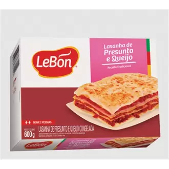 Oferta de Lasanha Lebon Presunto e Queijo 600G por R$9,99 em Supermercados Myatã